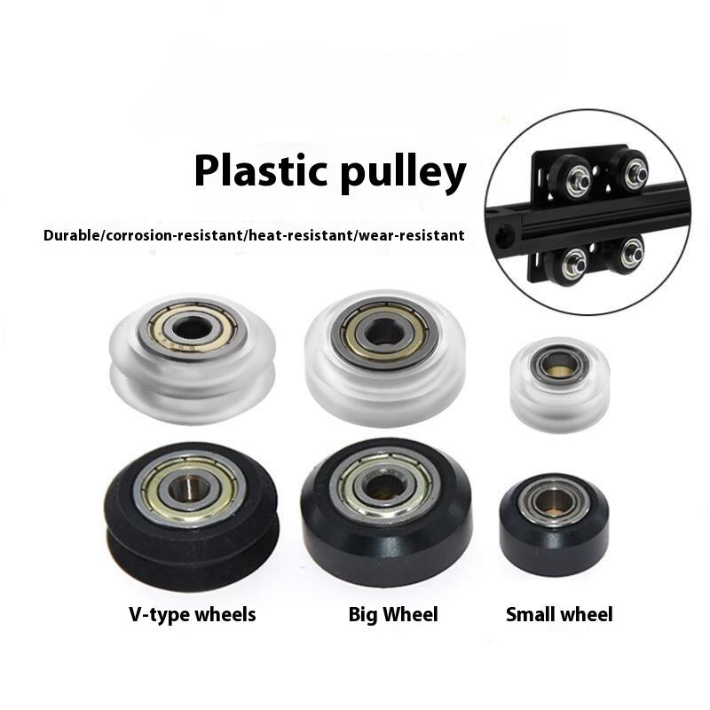 V Slot Wheel - Roda grande e pequena de plástico