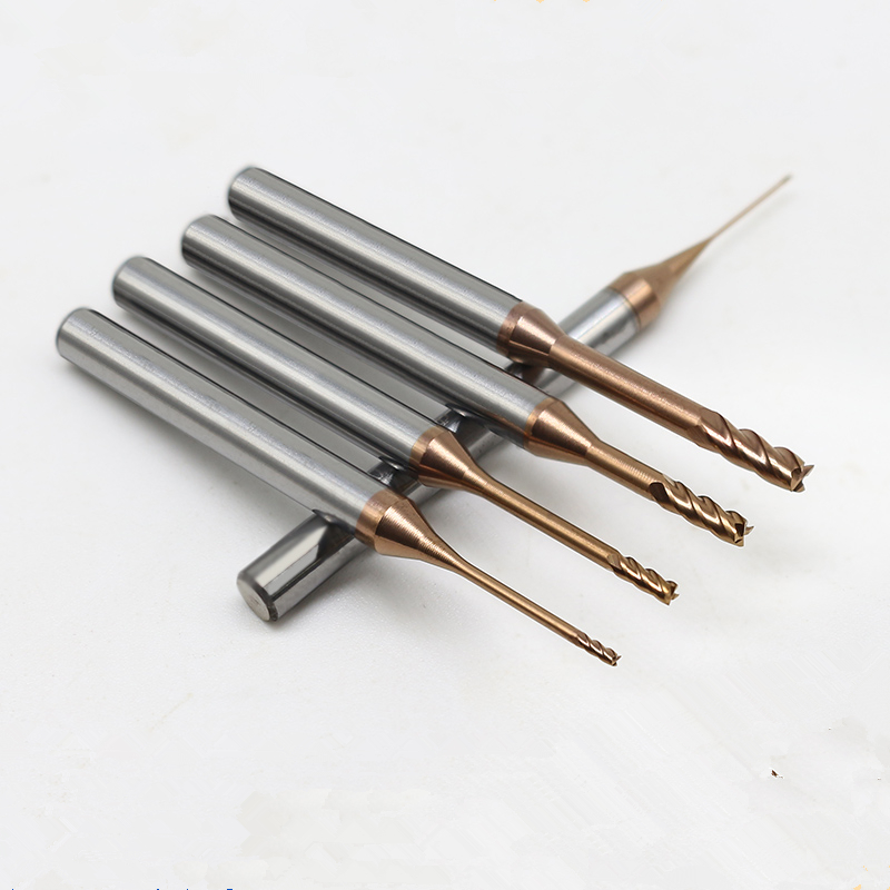 End Mill Set - 0.6mm 0.7mm 1mm 1.5mm 2mm 3mm