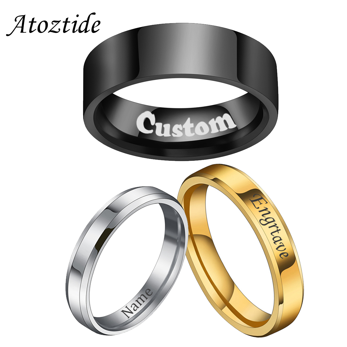 Coupling 8Mm - Atoztide 4/6/8mm personalizado gravar nome data