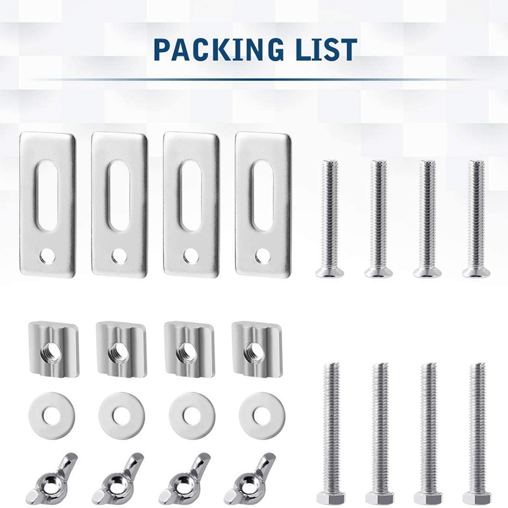 3018 Cnc - B62B-8 Pack T-Track Clamp, Kit de
