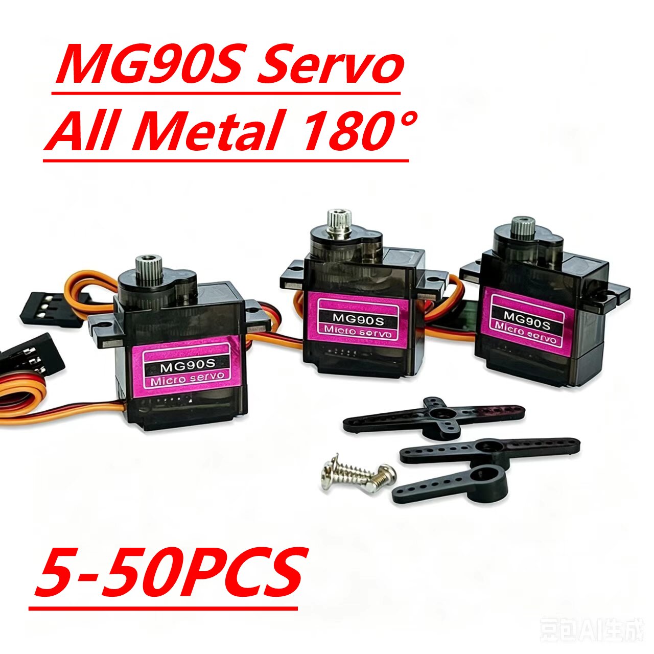 Servo 9G - Servo MG90S 5/10/20/40 Peças, Engrenagem Totalmente