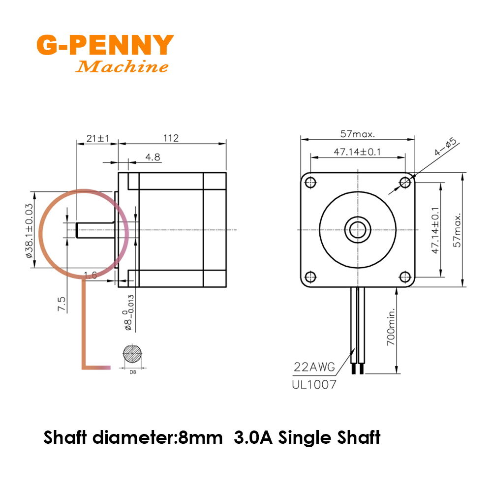 NEMA23 57x112mm 3Nm Stepper Mo - Nema23 Stepper avaliação e preço